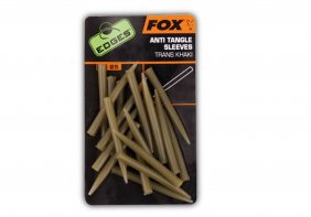 Fox Edges Anti Tangle Sleeves x 25 - trans khaki