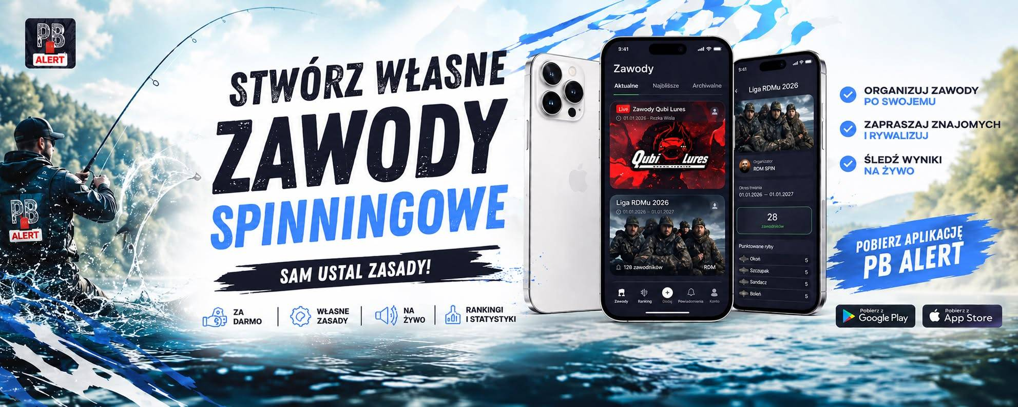 PB Alert – stwórz własne zawody spinningowe i przejdź do serwisu zawody.app