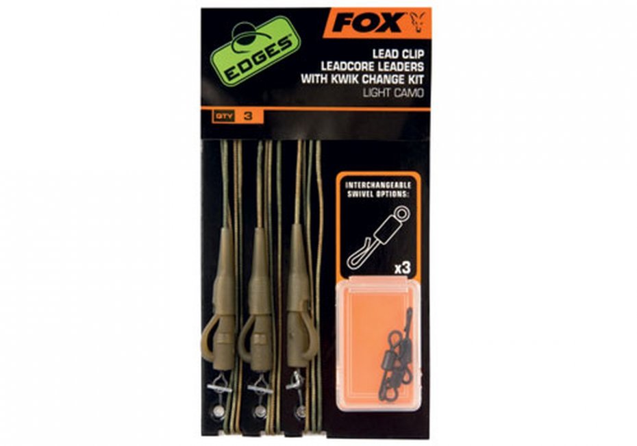 Fox Edges Dark Camo Leadcore Leadclip Rigs