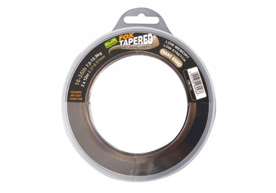 Fox Edges Soft Tapered Leaders Trans Khaki 12-30lb