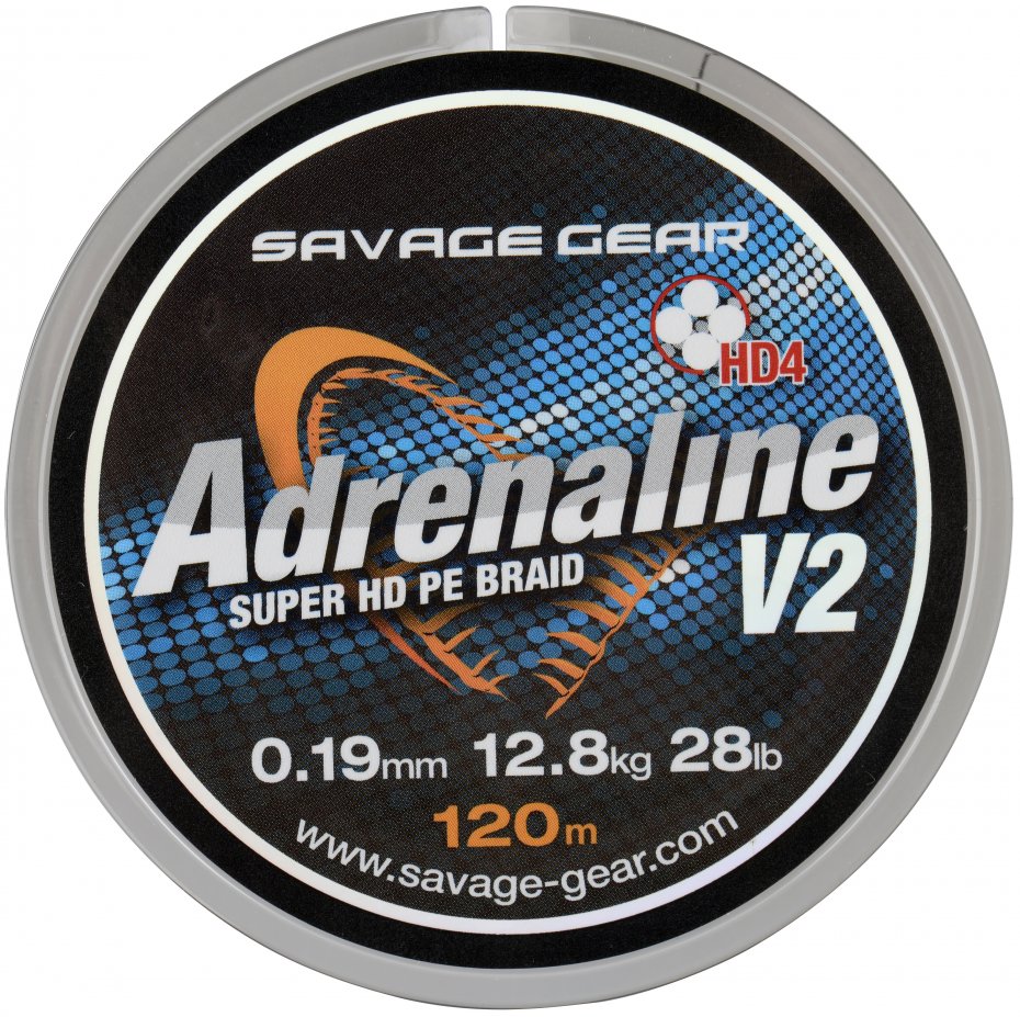 Savage Gear HD4 Adrenaline V2 120m 0.19mm Grey