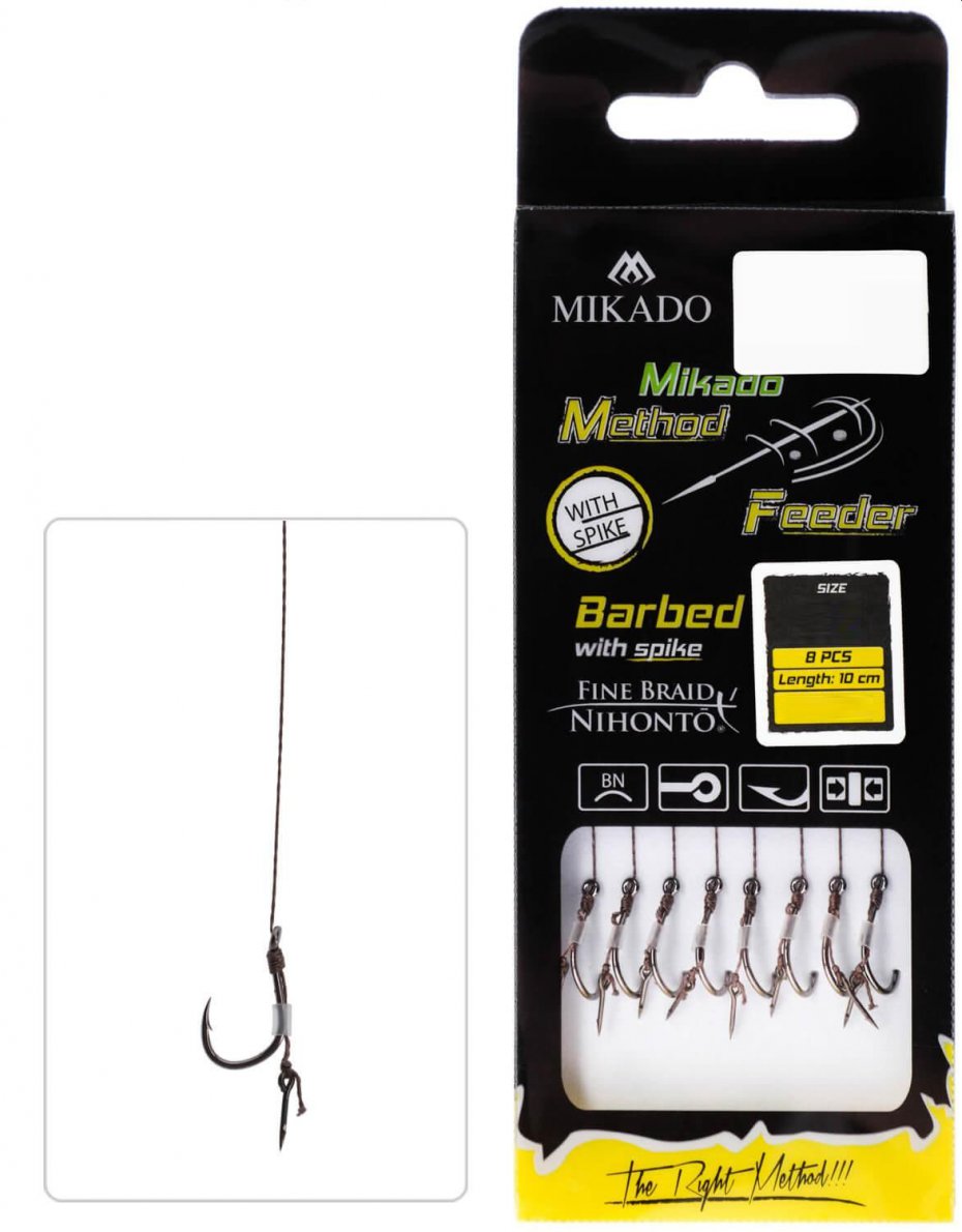 Przypony Method Feeder MF13 plecionka z bagnetem 8/0.14