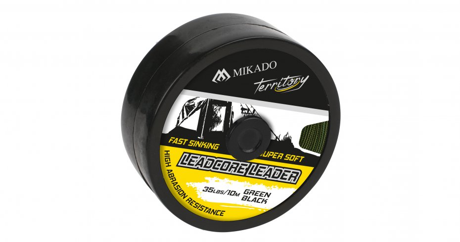 Przypon Leadcore Leader 45lbs/10m Czarno Zielony