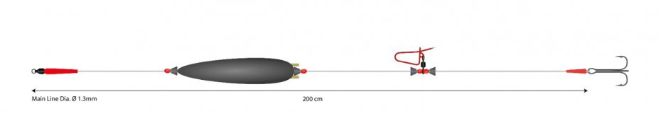 Mono Catfish Set I Combi Rig 2/0 10 g 100 kg