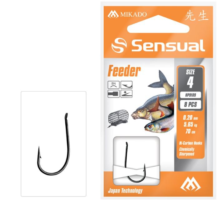 SENSUAL - FEEDER 9109 nr 10 BN / żyłka: 0.14mm/70cm - op.8szt.