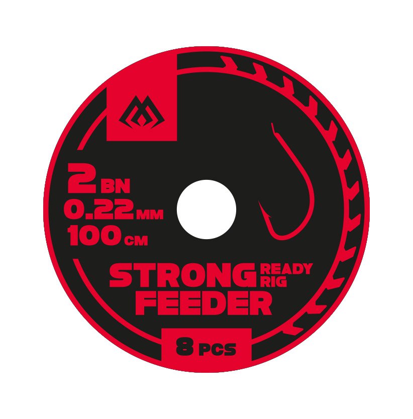 PRZYPONY WIĄZANE - STRONG FEEDER nr 12 BN / żyłka: 0.14mm/100cm - op.10szt.