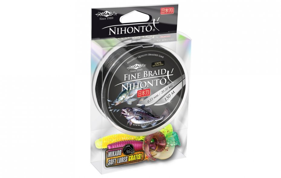 Mikado Nihonto Fine Braid 0.40 Black 150m+Gratis