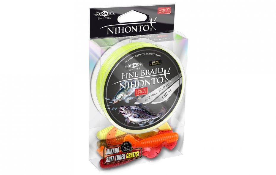Mikado Nihonto Fine Braid 0.40 Fluo 150m+Gratis