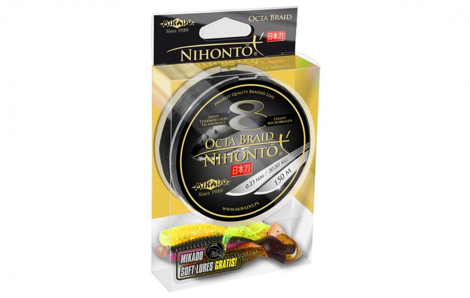 Mikado Nihonto Octa Braid 0.50 Black 150m