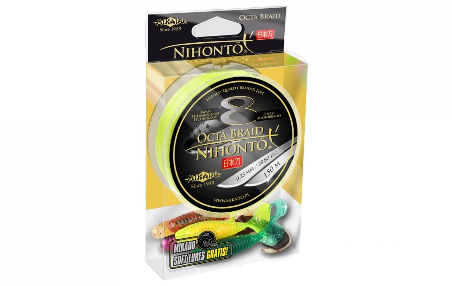 Mikado Nihonto Octa Braid 0.14 Fluo 150m+Gratis