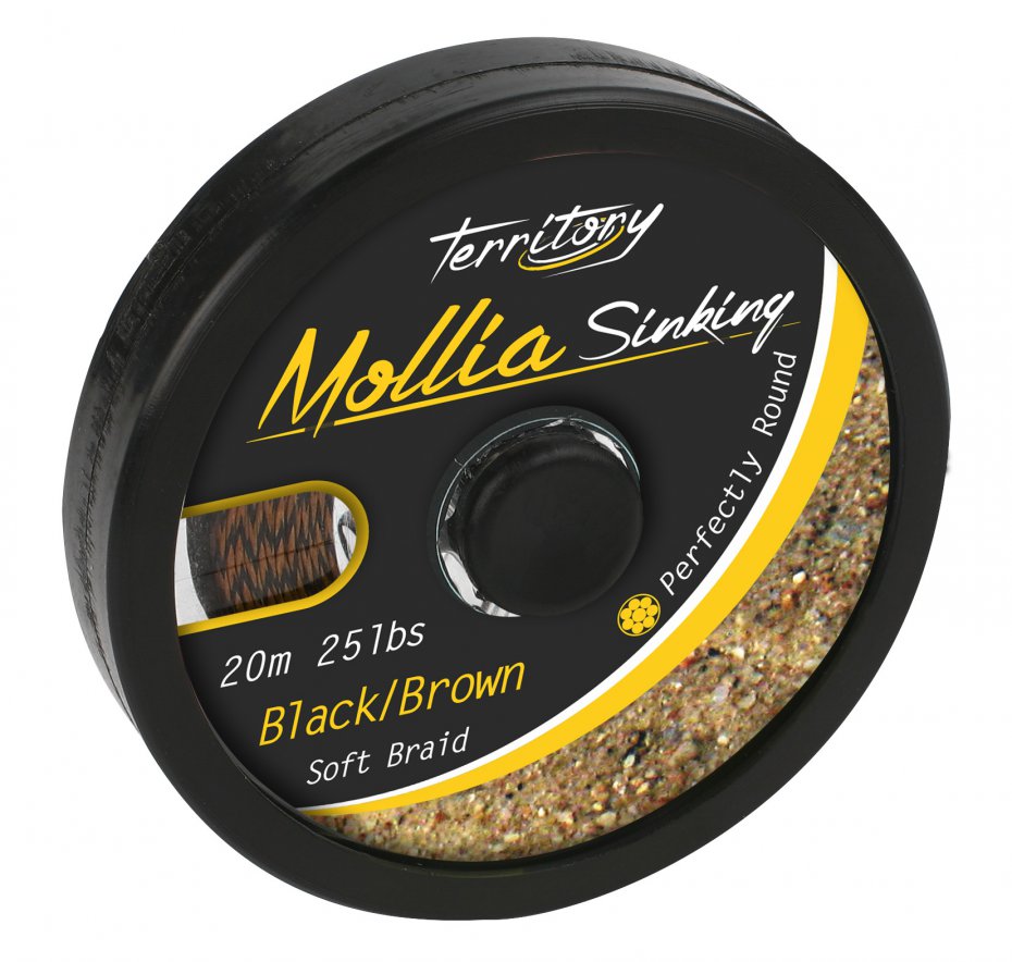 Plecionka Przyponowa Mollia Hooklink 45lbs/20m Czarno Brązowa