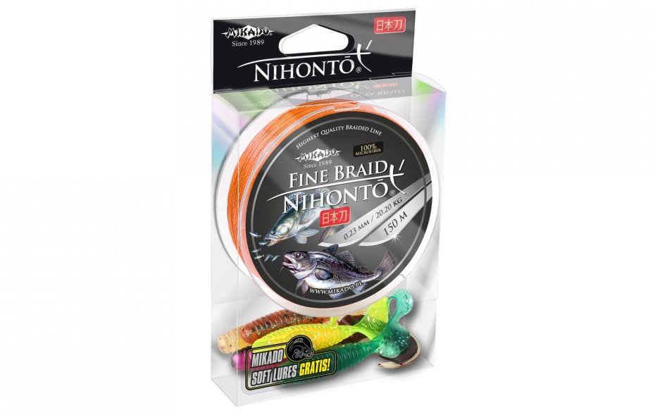 Mikado Nihonto Fine Braid 0.06 Orange 150m+Gratis