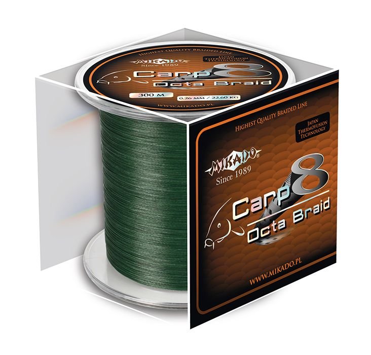 Mikado Carp Octa Braid 0.16 Green 600m