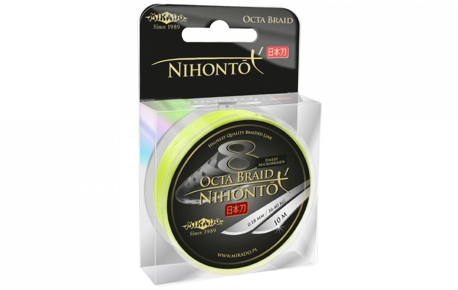Mikado Nihonto Octa Braid 0.28 Yellow 10m