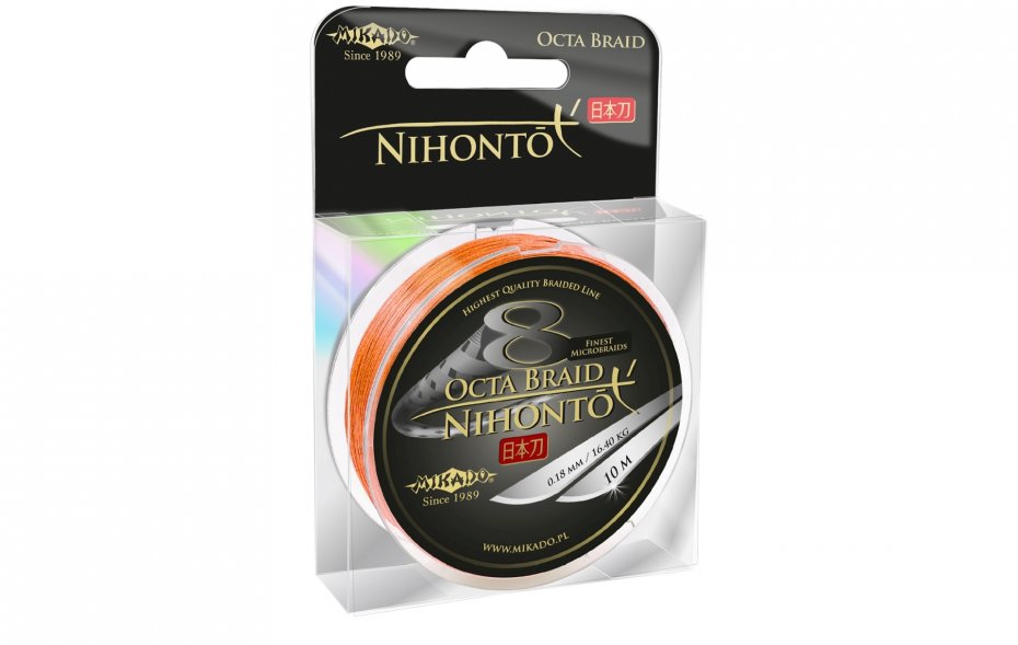 Mikado Nihonto Octa Braid 0.30 Orange 10m