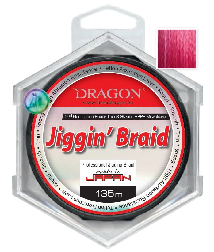 Dragon Jiggin'braid 135 m 0.10mm Czerwona