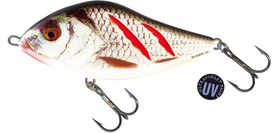 Salmo Slider Wounded Real Grey Shiner/Uv Si 7cm