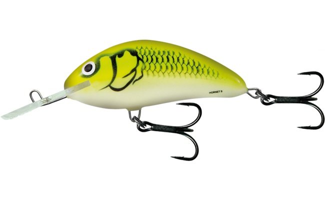 Salmo Hornet Yel.Luminescent Grey Fl 9cm