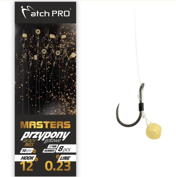 Przypony Mf Masters Rubber M16b Nr12/0,23 8szt