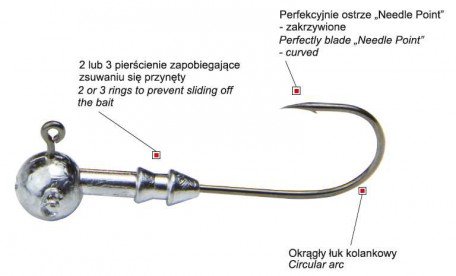 Główki Jigowe Mistrall Jambo Jig 2/0 4G  3 szt.