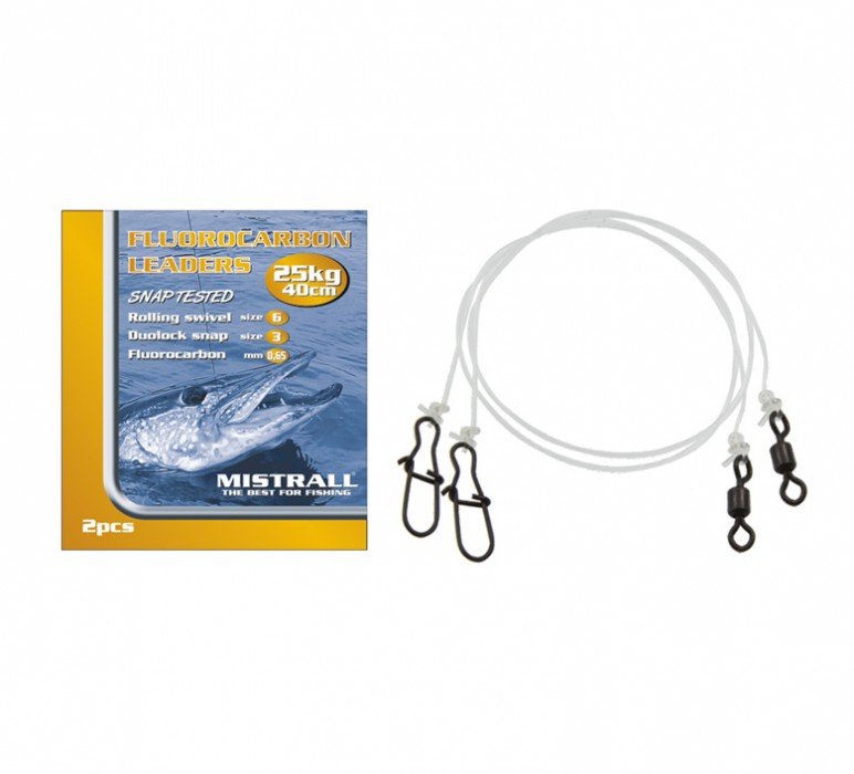 Mistrall Przypon Fluorocarbon 25Kg 25cm 0.65mm Roll6/Dual3
