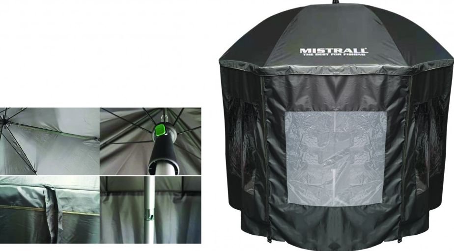 Parasol Mistrall 2.50m Pvc 8 Shalter 3wind Moscito