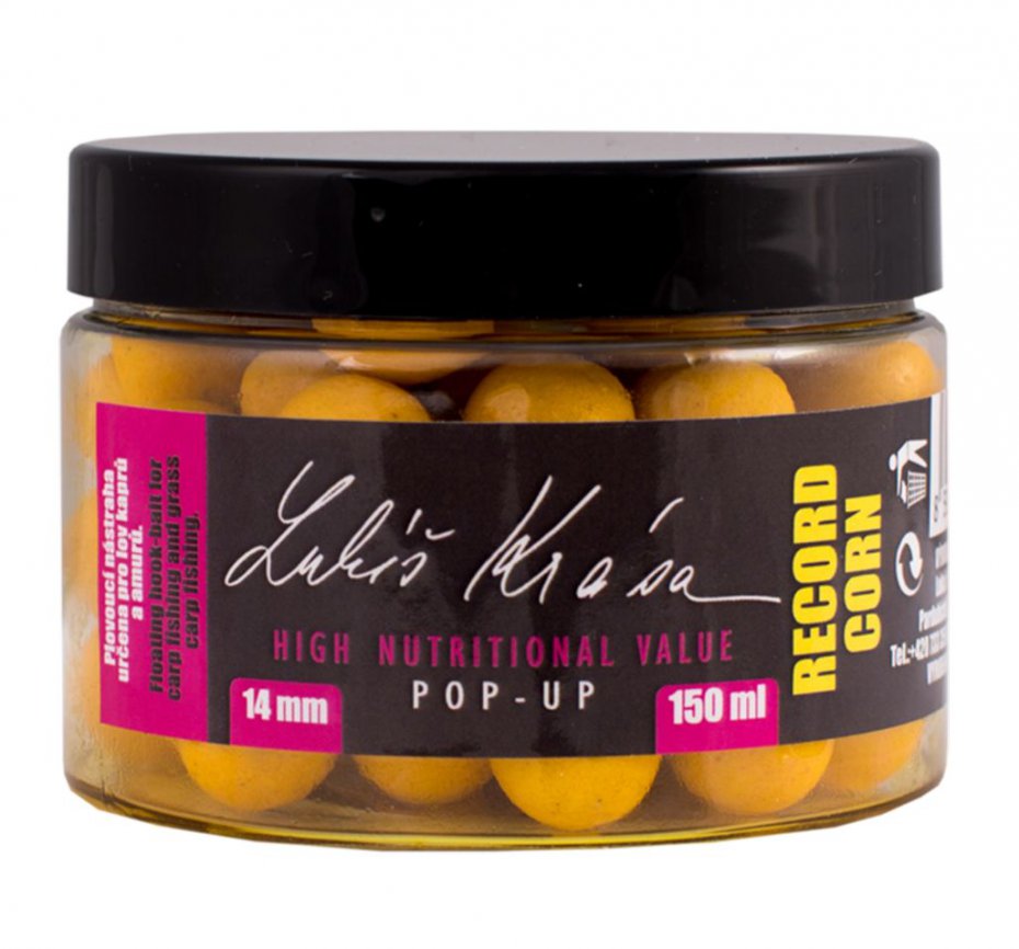 Boilies Pop-Up Fluoro Record Corn 14mm 150ml