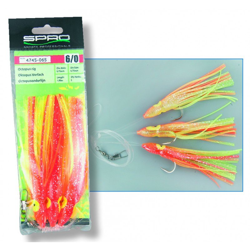 Spro Octopus Orange/Yellow 3HK 6/0