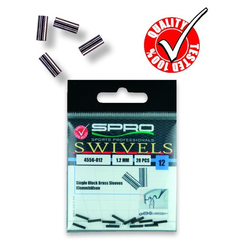 Spro Mosiężne tulejki zaciskowe czarne 1.4mm