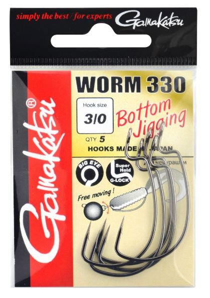Worm 330 Bottom Jigging Hooks # 2/0