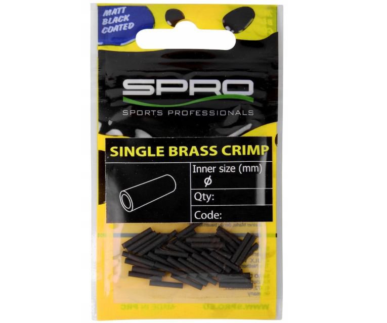 Spro Matte Black Single Br Crimp # 1.2xl10