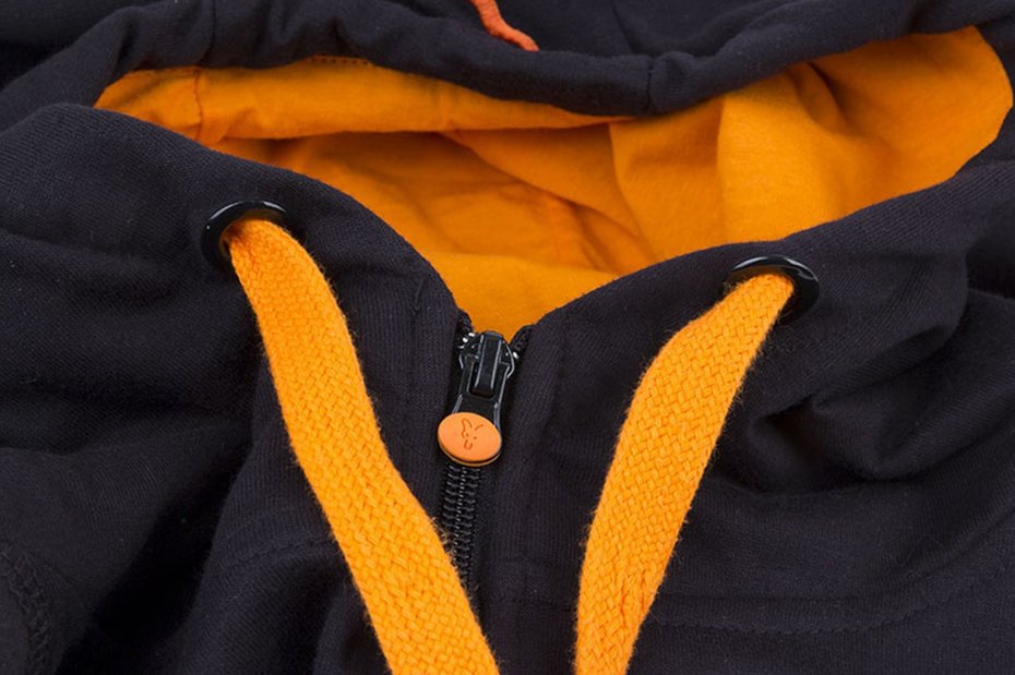 Fox Black Orange lightweight zipped hoodie L — zdjęcie 4