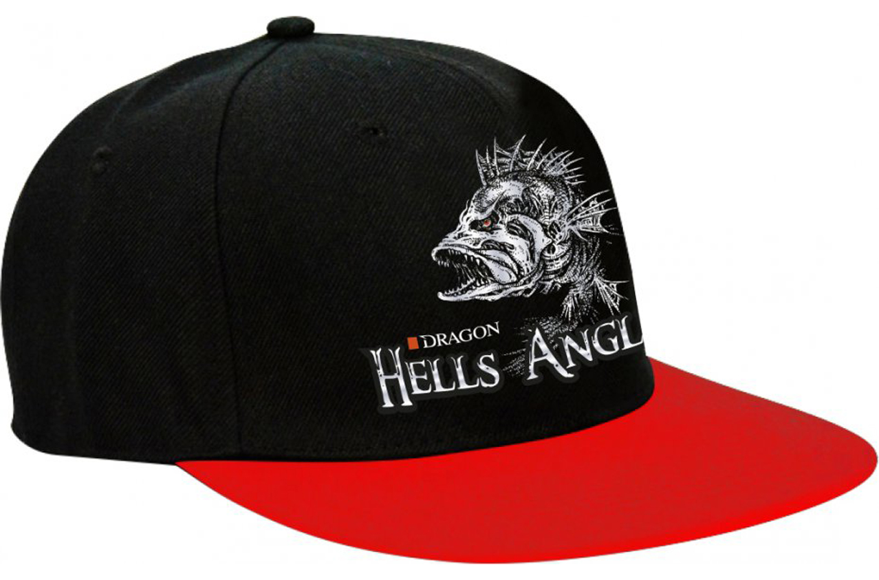 Dragon Czapka Hells Anglers Okoń Czarno-Czerwona