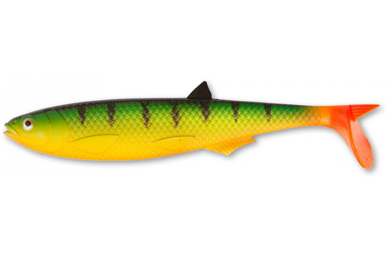 Quantum Yolo Pike Shad firetiger hot tail 22cm
