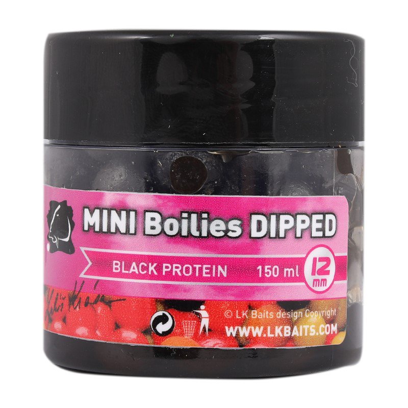 LKMINI BOILIES IN DIP 12mm 150ml Black Prot