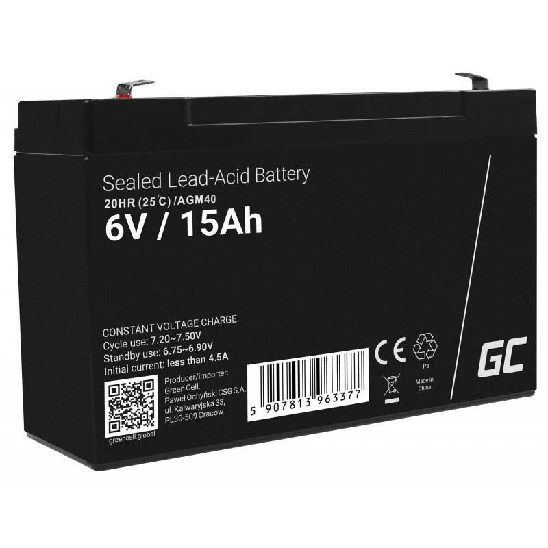 AGM VRLA 6V 15Ah