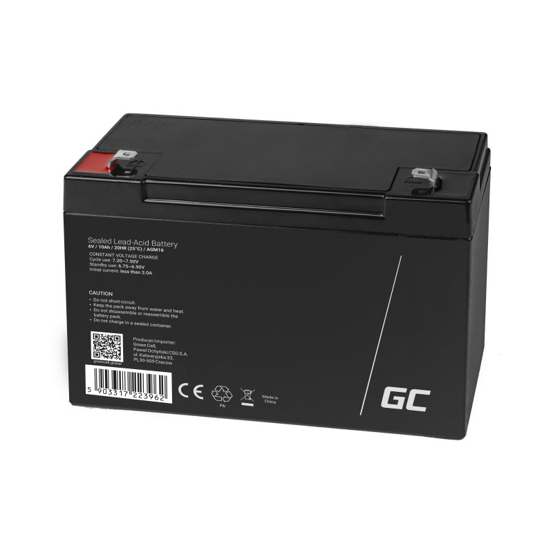 Akumulator AGM VRLA Green Cell 6V 10Ah — zdjęcie 2