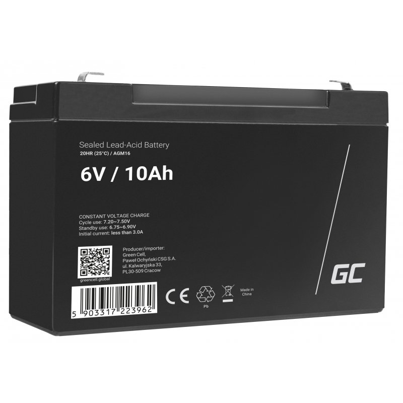 Akumulator AGM VRLA Green Cell 6V 10Ah