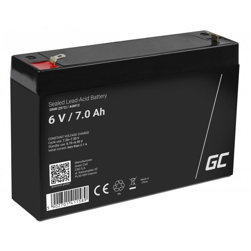 Akumulator AGM Green Cell 6V 7Ah