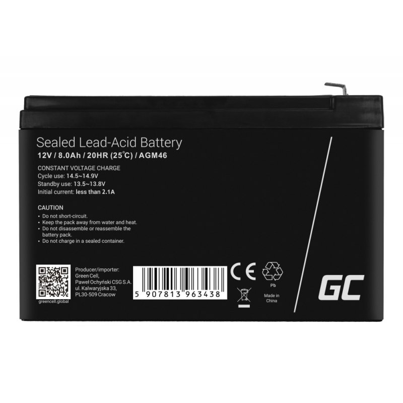 Akumulator AGM VRLA Green Cell 12V 8Ah