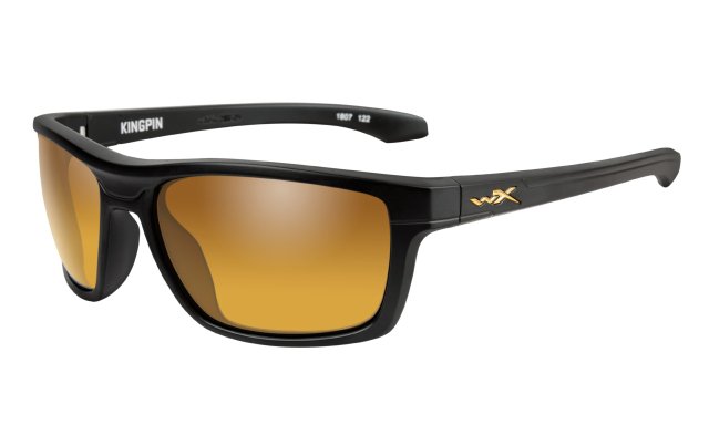 Okulary Wiley X KINGPIN Pol Amber Gold Mirror Matte Black Frame