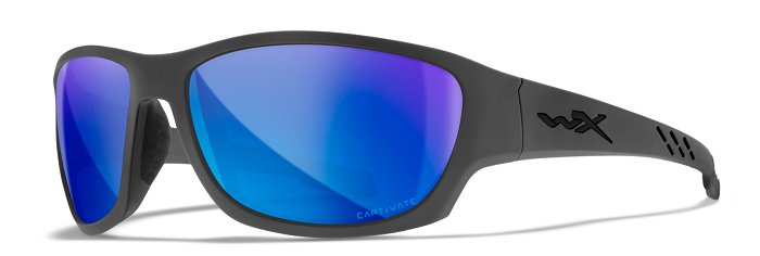 Okulary  Wiley X BOSS Capt Pol Blue Mirror Matte Black Frame