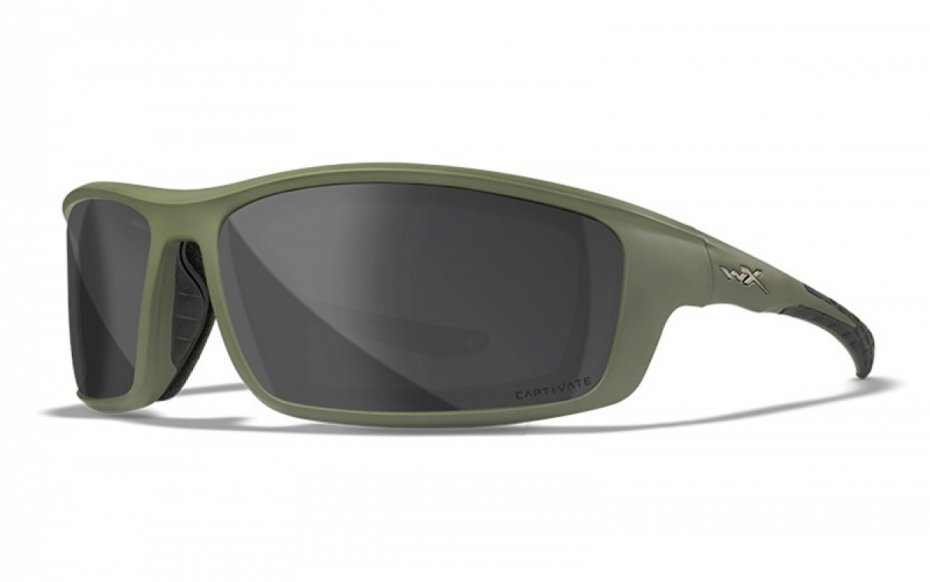 Okulary  Wiley X GRID Capt Smoke Grey Matte Utility Green Frame