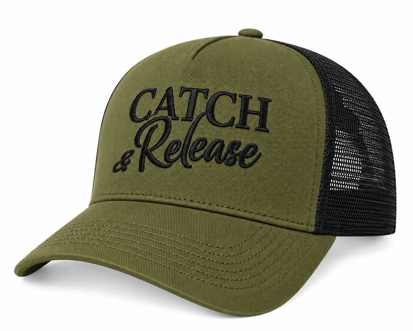 Czapka z daszkiem trucker z haftem - Catch and Release