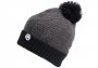 Chunk Grey Black Bobble Hat