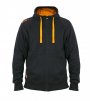 Black Orange lightweight zipped hoodie L
