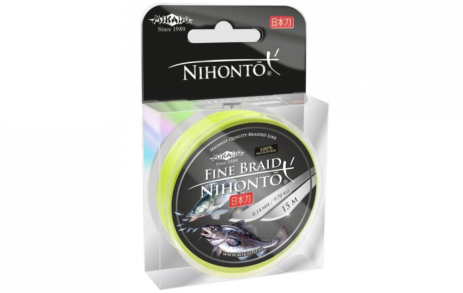 Mikado Nihonto Fine Braid 0.23 Yellow 15m