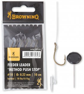 Browning Feeder Push Stop brazowy 0.22mm 10cm 10lbs 10