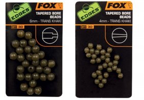 Fox Edges 6mm Tapered Bore Beads trans khaki