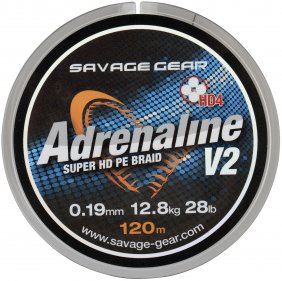 Savage Gear HD4 Adrenaline V2 120m 0.19mm Grey